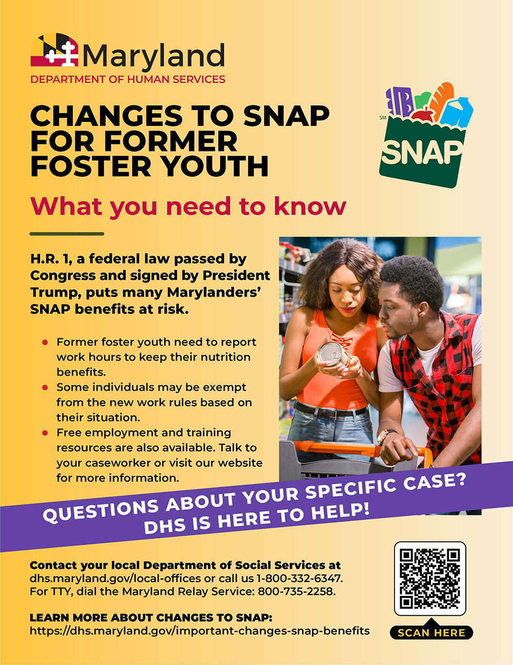 Download flyer titled Changes to SNAP for Former Foster Youth