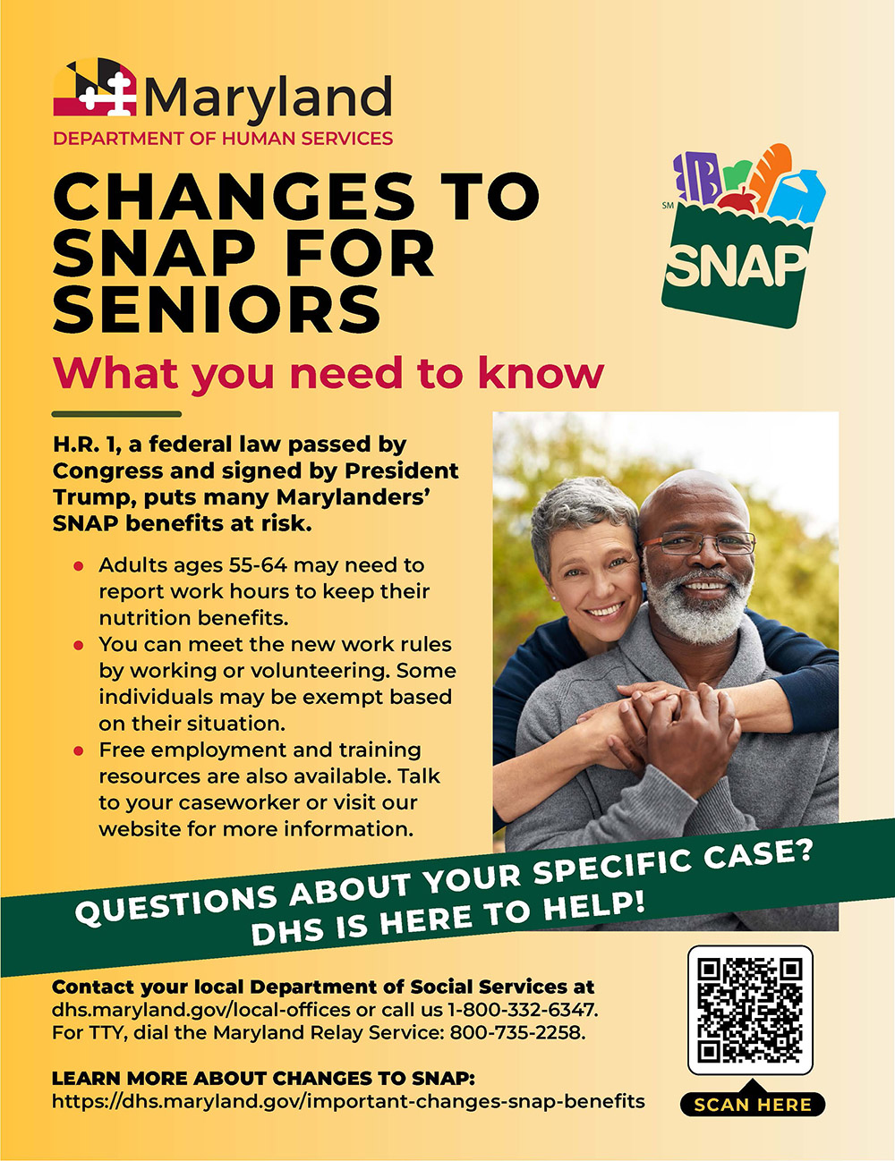 Download flyer titled Changes to SNAP for Seinors