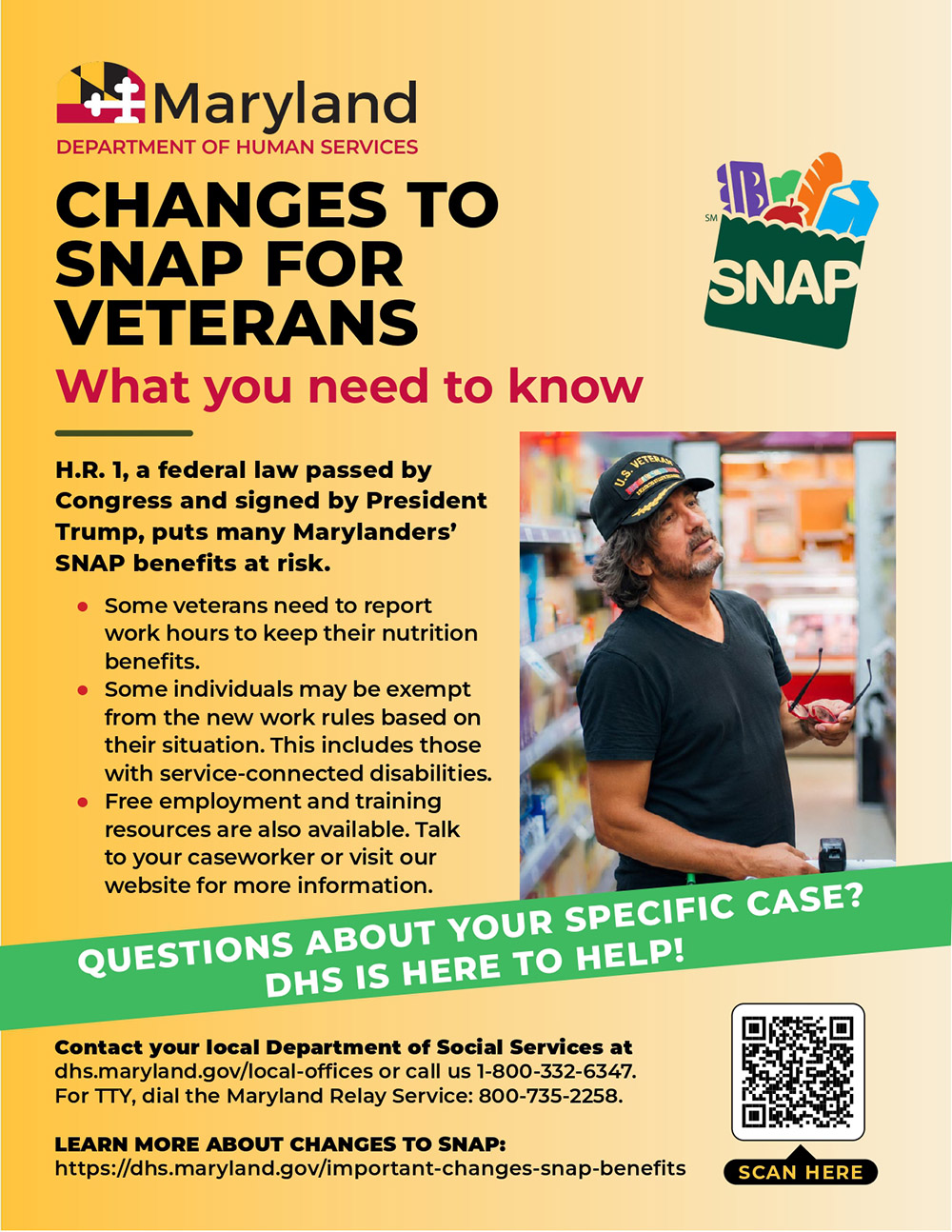 Download flyer titled Changes to SNAP for Veterans