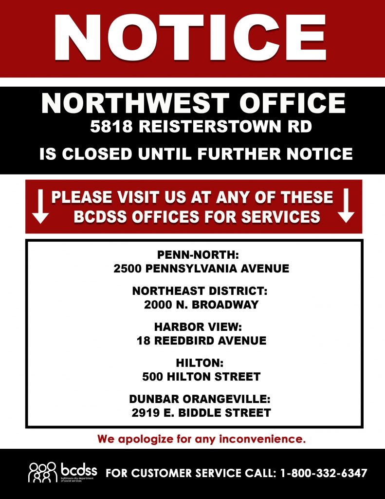 Northwest office is closed until further notice