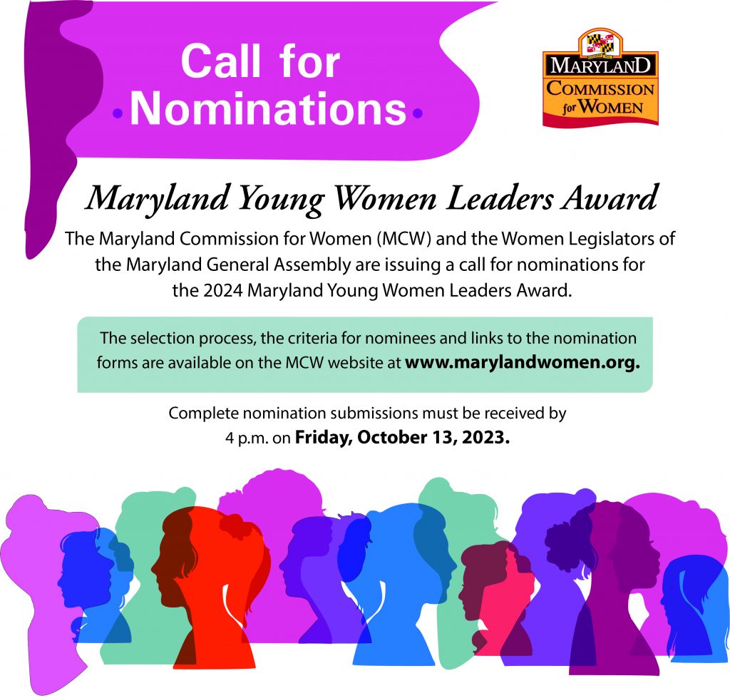 Call for nominations for the Maryland Young Women Leaders Award