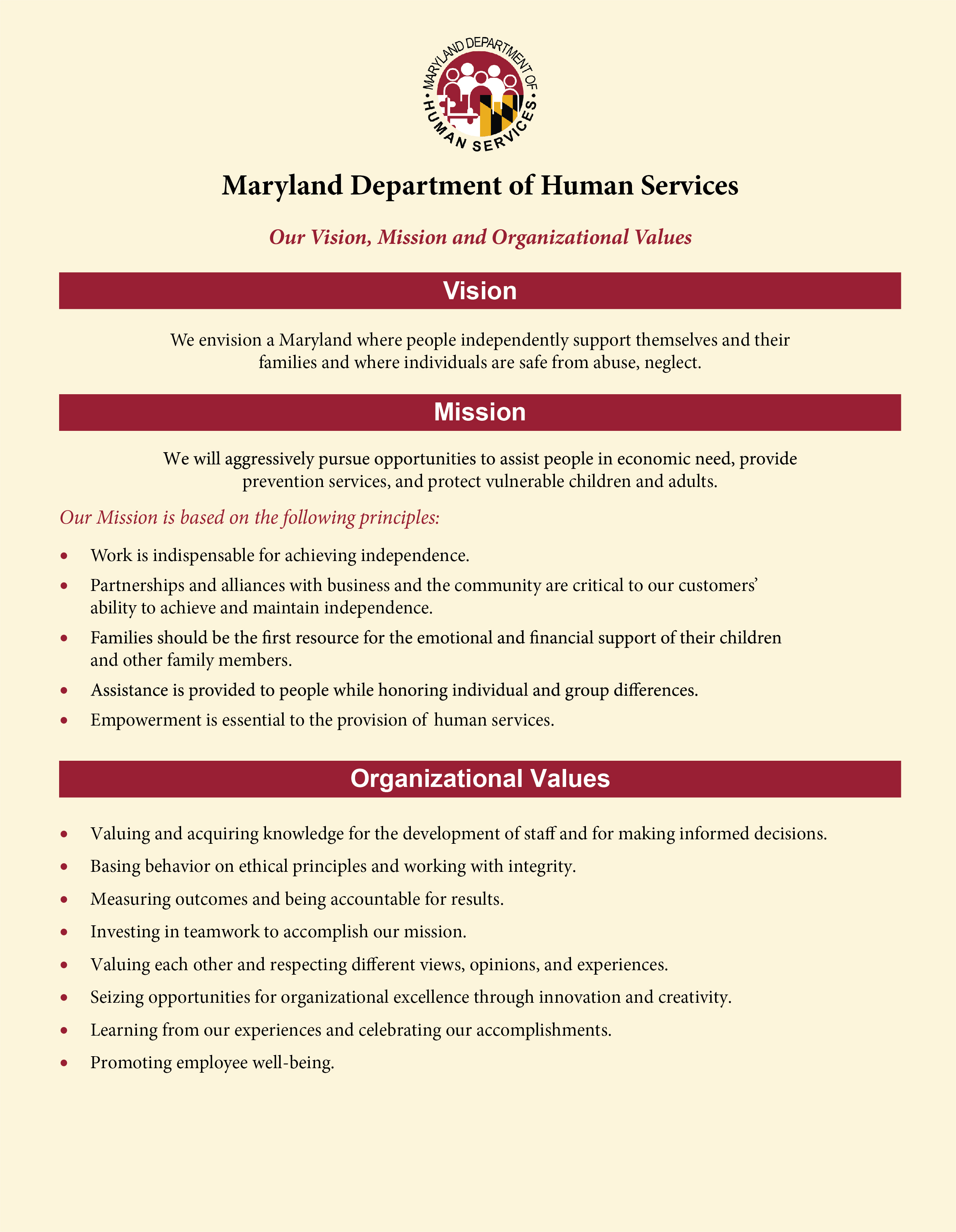 Dhs Documents Maryland Department Of Human Services